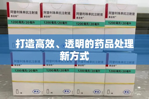 呼和浩特打造高效、透明的药品处理新方式